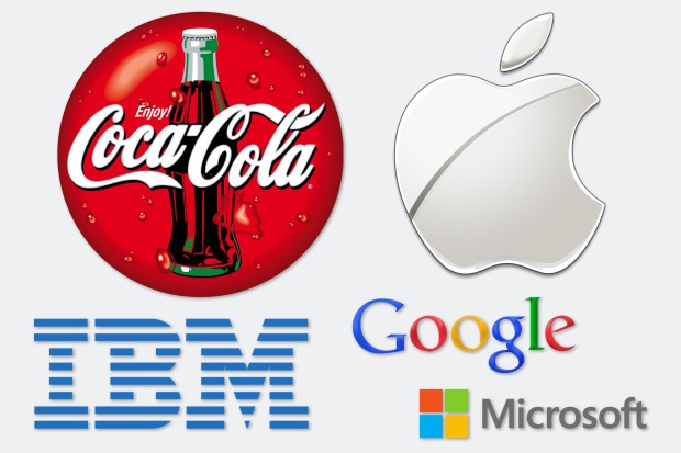 可口可乐和苹果公司在世界最有价值品牌-行业